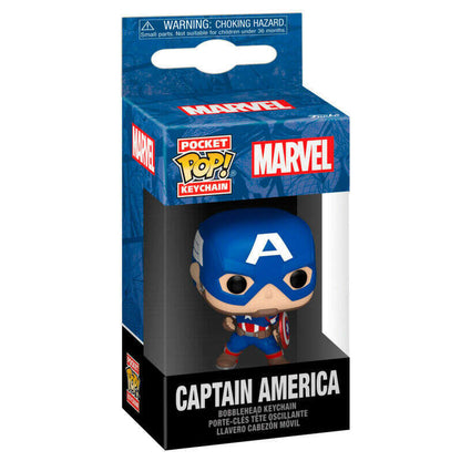 Toys N Tuck:Funko Pocket Pop Keychain - Marvel - Captain America,Marvel