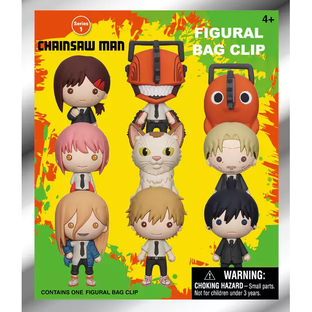 Toys N Tuck:Chainsaw Man 3D Foam Bag Clip Series 1,Chainsaw Man