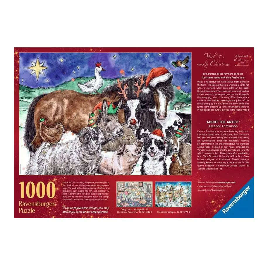 Toys N Tuck:Ravensburger 1000pc Puzzle Herd It's Nearly Christmas,Ravensburger