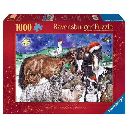 Toys N Tuck:Ravensburger 1000pc Puzzle Herd It's Nearly Christmas,Ravensburger