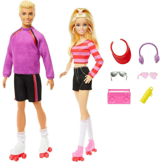 Toys N Tuck:Barbie 65th Anniversary 1980 Barbie & Ken Roller-Skating 2 Pack,Barbie