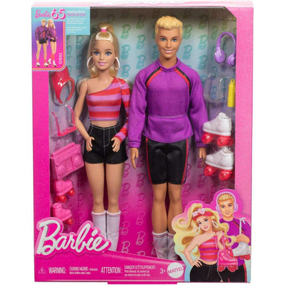 Toys N Tuck:Barbie 65th Anniversary 1980 Barbie & Ken Roller-Skating 2 Pack,Barbie