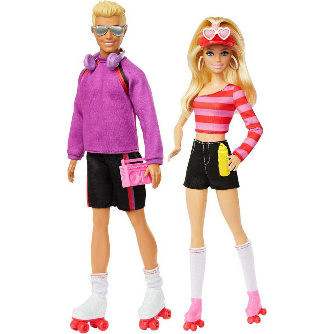 Toys N Tuck:Barbie 65th Anniversary 1980 Barbie & Ken Roller-Skating 2 Pack,Barbie