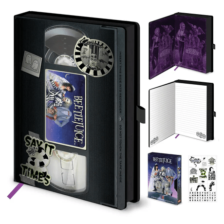 Toys N Tuck:Premium Notebook - Beetlejuice - Say It Three Times (Vhs),Beetlejuice