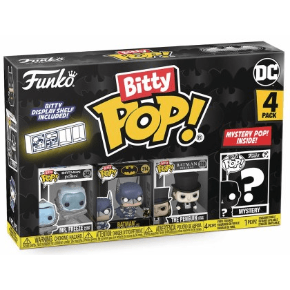 Toys N Tuck:Bitty Pop! DC Batman 4 Pack - Mr.Freeze,Batman,The Penguin And Mystery Bitty,DC