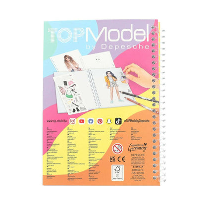 Toys N Tuck:Depesche Top Model Pocket Colouring Book Christy & Miju,Top Model