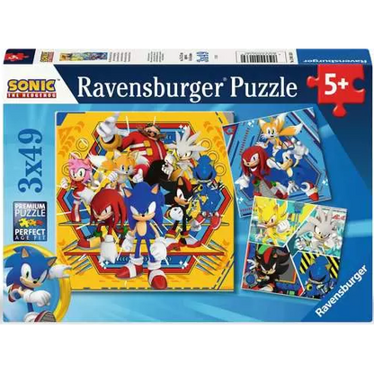 Toys N Tuck:Ravensburger 3 x 49pc Puzzles Sonic Prime,Sonic The Hedgehog