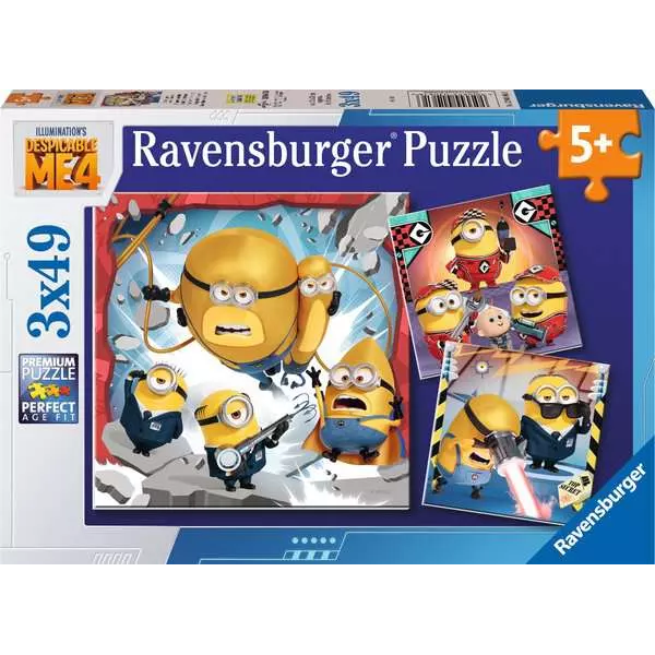 Toys N Tuck:Ravensburger 3 x 49pc Puzzles Despicable Me 4,Despicable Me