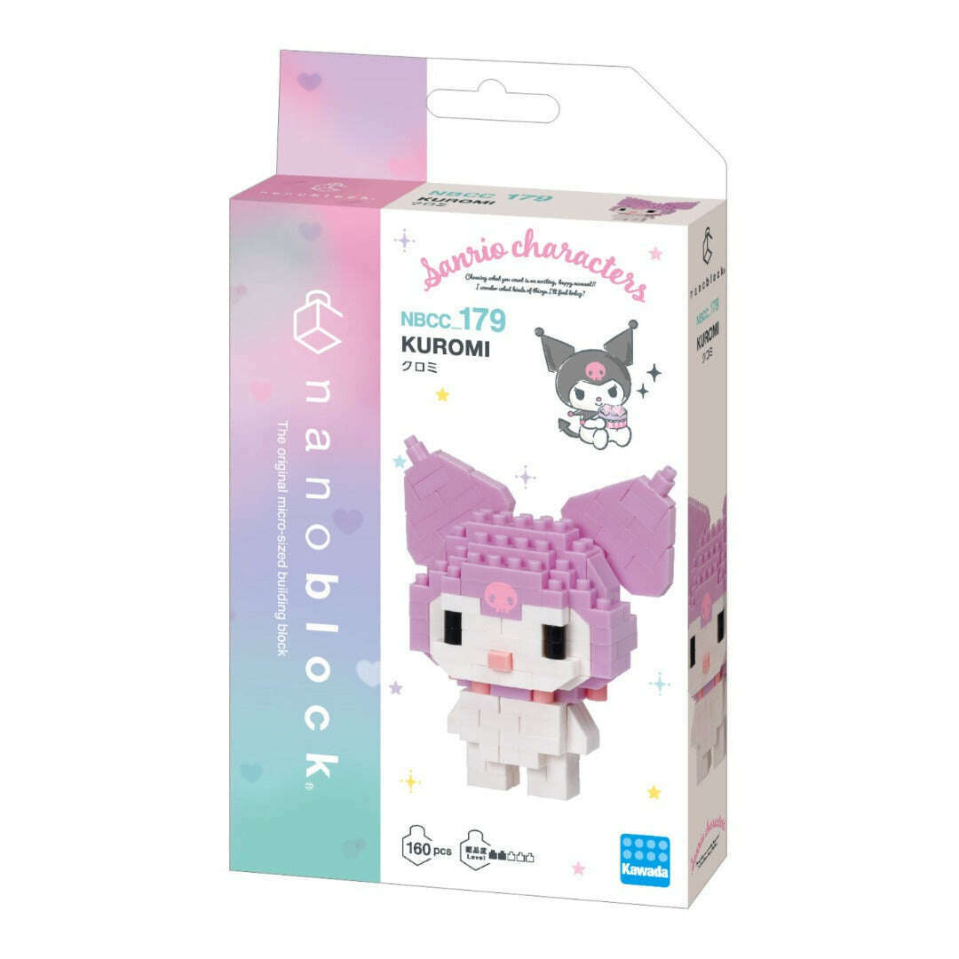 Toys N Tuck:Nanoblock Constructible Figure Sanrio Kuromi,Hello Kitty