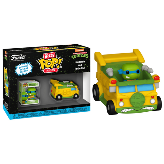 Toys N Tuck:Bitty Pop! Rides Leonardo with Turtles Van,Funko