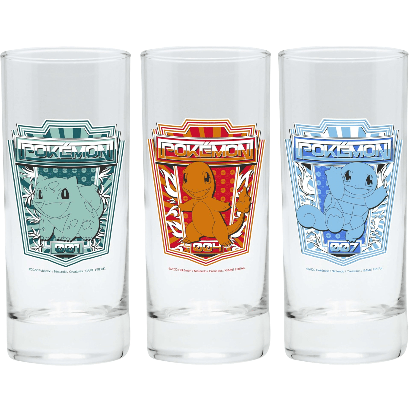 Toys N Tuck:3 Glass Set- Pokemon Starters,Pokemon