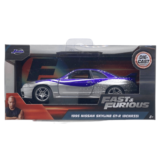 Toys N Tuck:Jada Fast & Furious 1:32 Die Cast 1995 Nissan Skyline GT-R (BCNR33),Fast