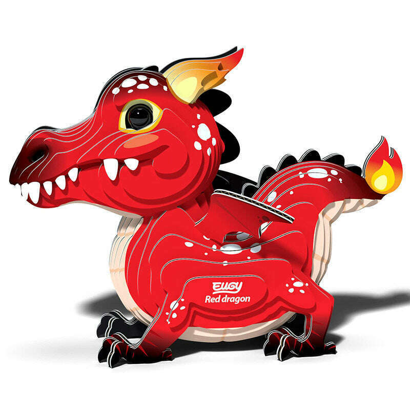 Toys N Tuck:Eugy 3D Model 085 Red Dragon,Eugy