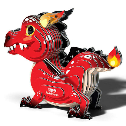 Toys N Tuck:Eugy 3D Model 085 Red Dragon,Eugy