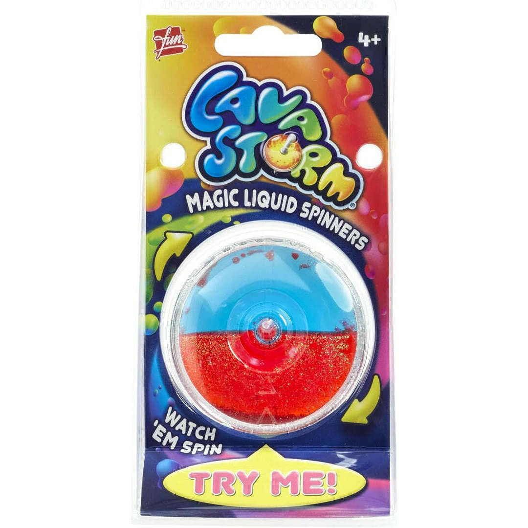 Toys N Tuck:Lava Storm Magic Liquid Spinners Blue & Red,Goliath