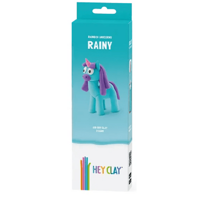 Toys N Tuck:Hey Clay Rainbow Unicorns Single Pack - Rainy,Hey Clay