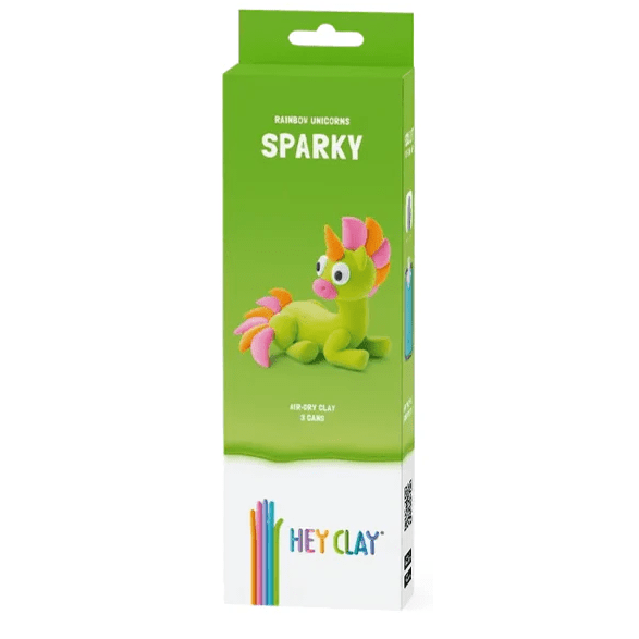 Toys N Tuck:Hey Clay Rainbow Unicorns Single Pack - Sparky,Hey Clay