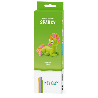 Toys N Tuck:Hey Clay Rainbow Unicorns Single Pack - Sparky,Hey Clay