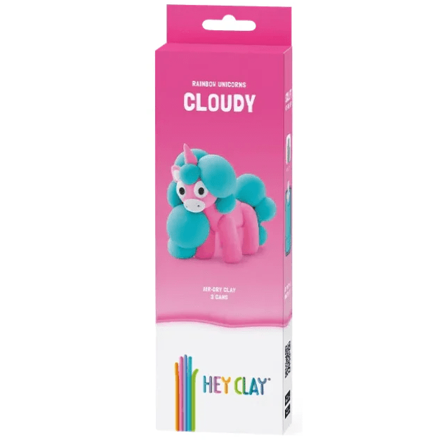 Toys N Tuck:Hey Clay Rainbow Unicorns Single Pack - Cloudy,Hey Clay