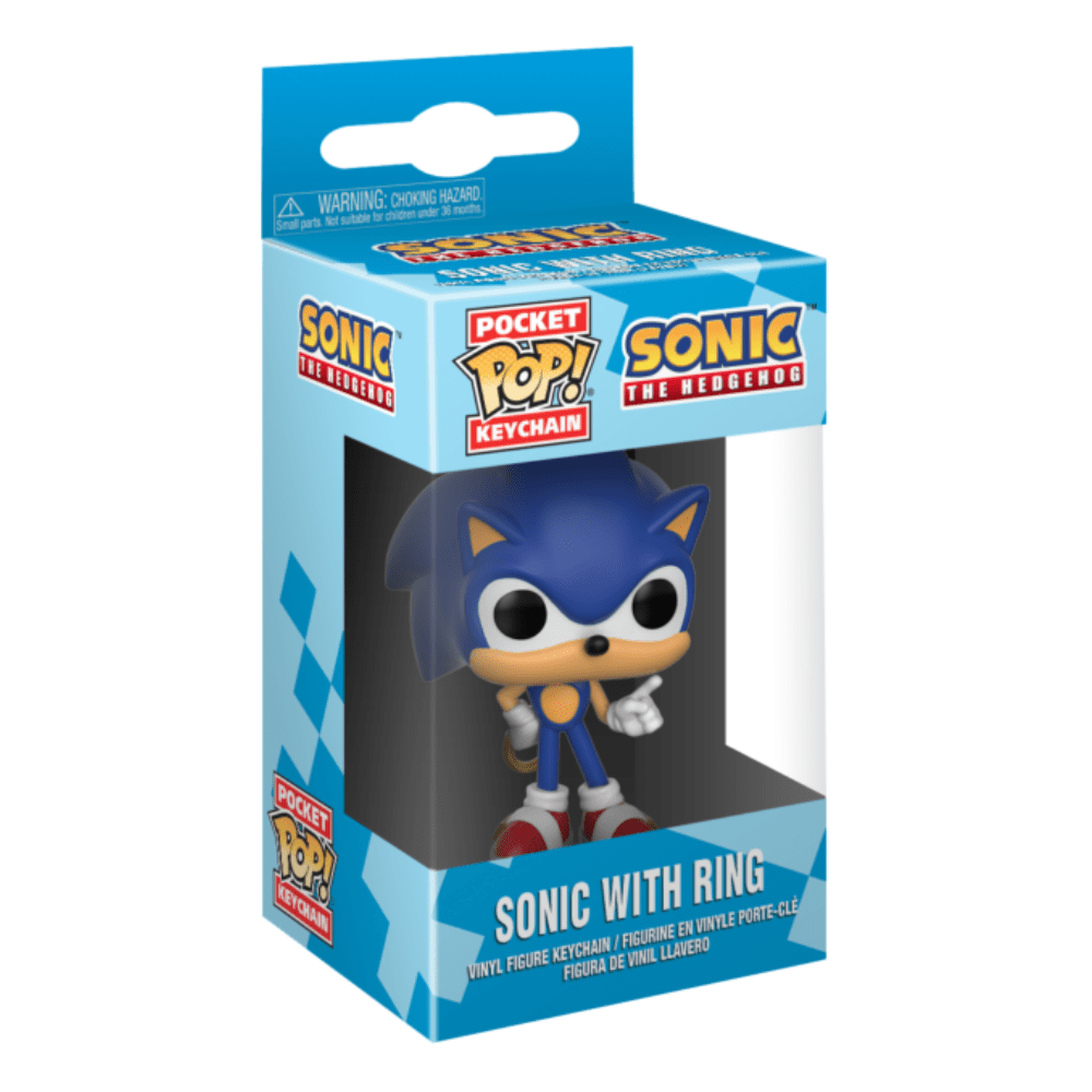 Toys N Tuck:Funko Pocket Pop Keychain - Sonic The Hedgehog - Sonic with Ring,Sonic The Hedgehog