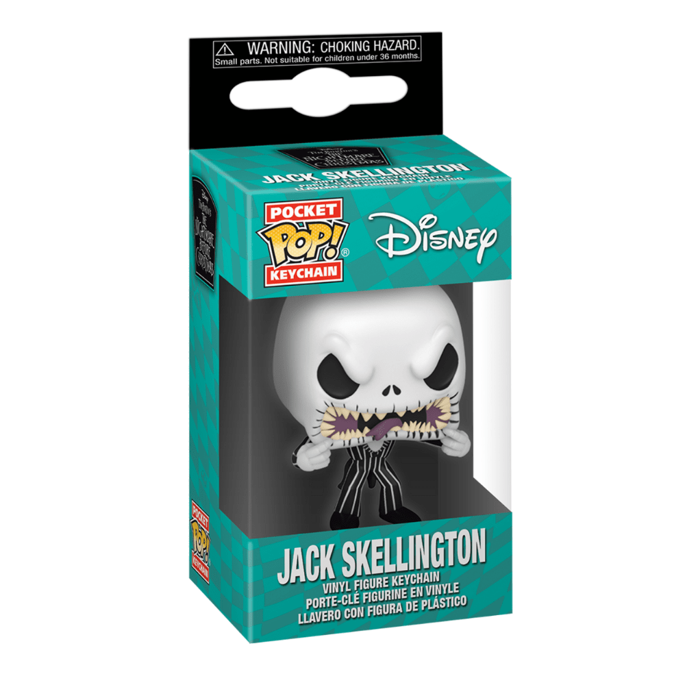 Toys N Tuck:Funko Pocket Pop Keychain - Nightmare Before Christmas - Jack Skellington (Open Mouth),Disney