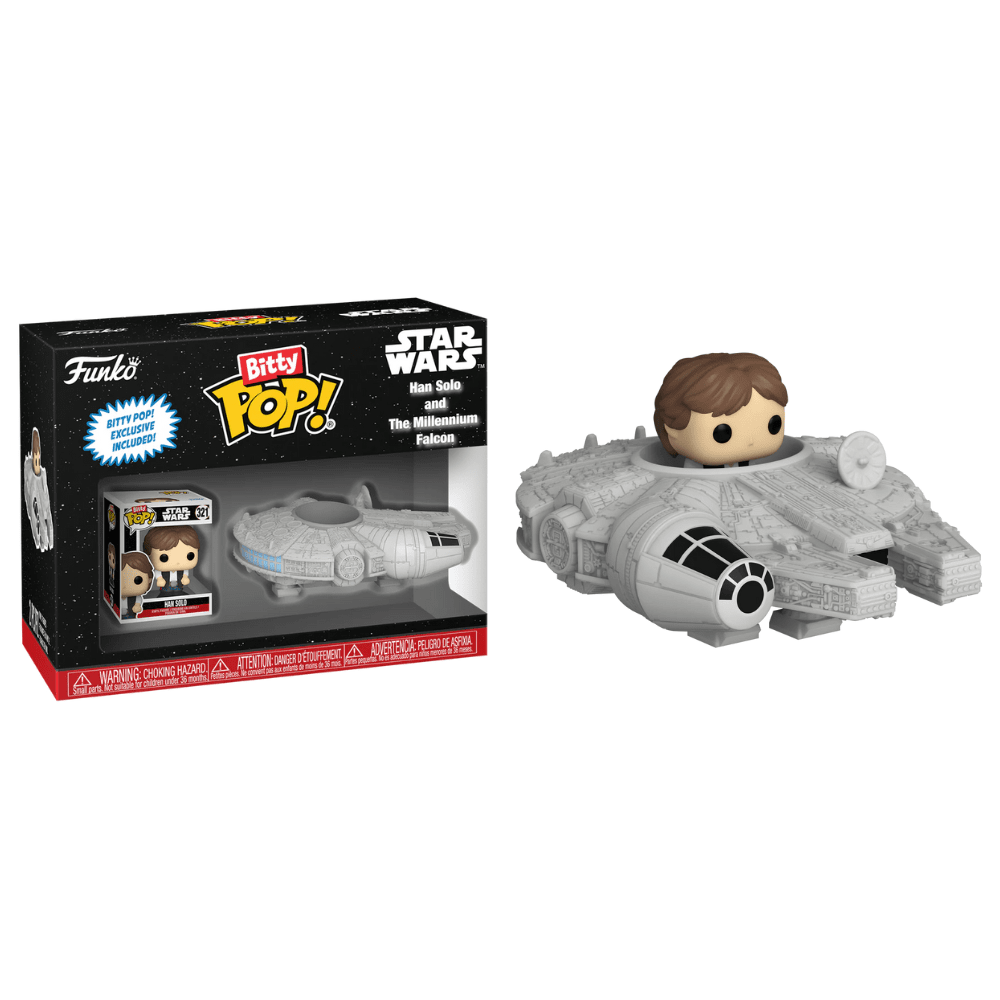 Toys N Tuck:Bitty Pop! Rides Han Solo and The Millennium Falcon,Funko