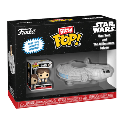 Toys N Tuck:Bitty Pop! Rides Han Solo and The Millennium Falcon,Funko