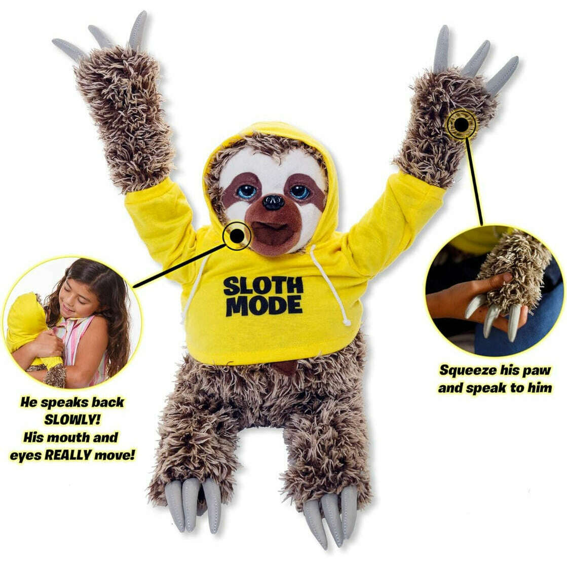 Toys N Tuck:Snax the Sloth Talking Plush,John Adams