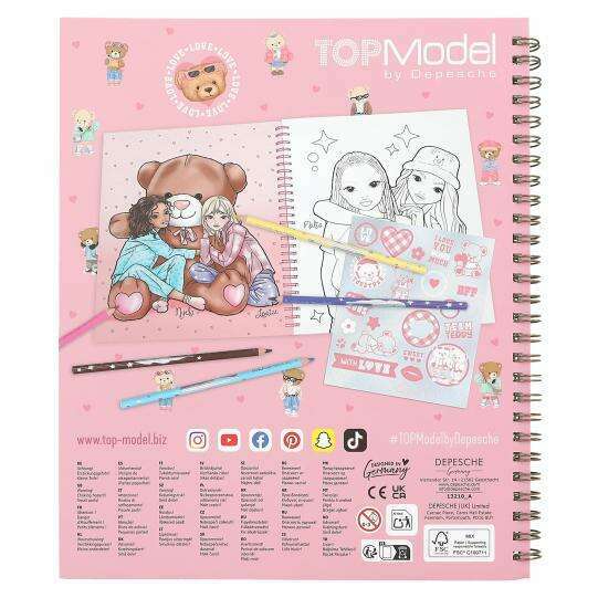 Toys N Tuck:Depesche Top Model Colouring Book Team Teddy,Top Model