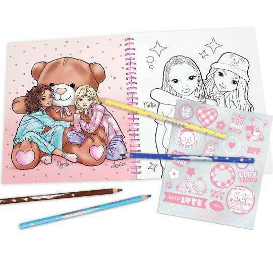 Toys N Tuck:Depesche Top Model Colouring Book Team Teddy,Top Model