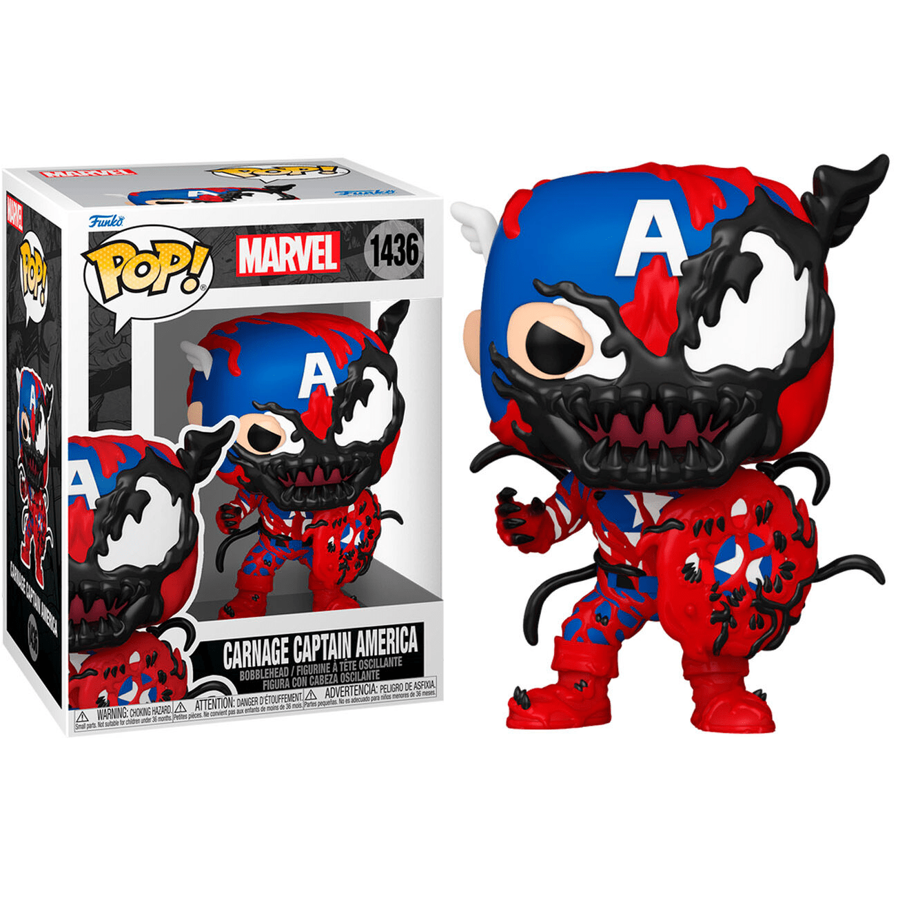 Toys N Tuck:Pop! Vinyl - Marvel - Carnage Captain America 1436,Marvel