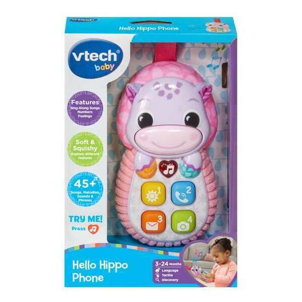 Toys N Tuck:Vtech Hello Hippo Phone - Pink,Vtech