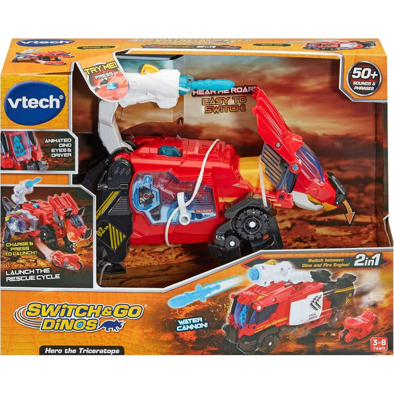 Toys N Tuck:Vtech Switch & Go Dinos Hero The Triceratops,Vtech