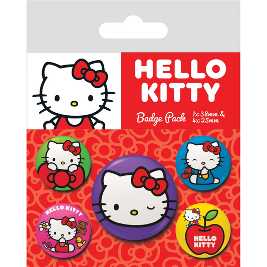 Toys N Tuck:Badge Pack - Hello Kitty (Colourful Poses),Hello Kitty