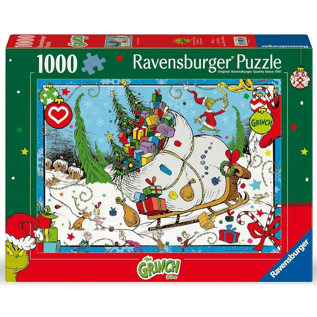 Toys N Tuck:Ravensburger 1000pc Puzzle The Grinch Merry Grinchmas!,Ravensburger