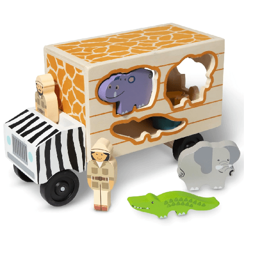 Toys N Tuck:Melissa & Doug Animal Rescue Shape Sorting Truck,Melissa