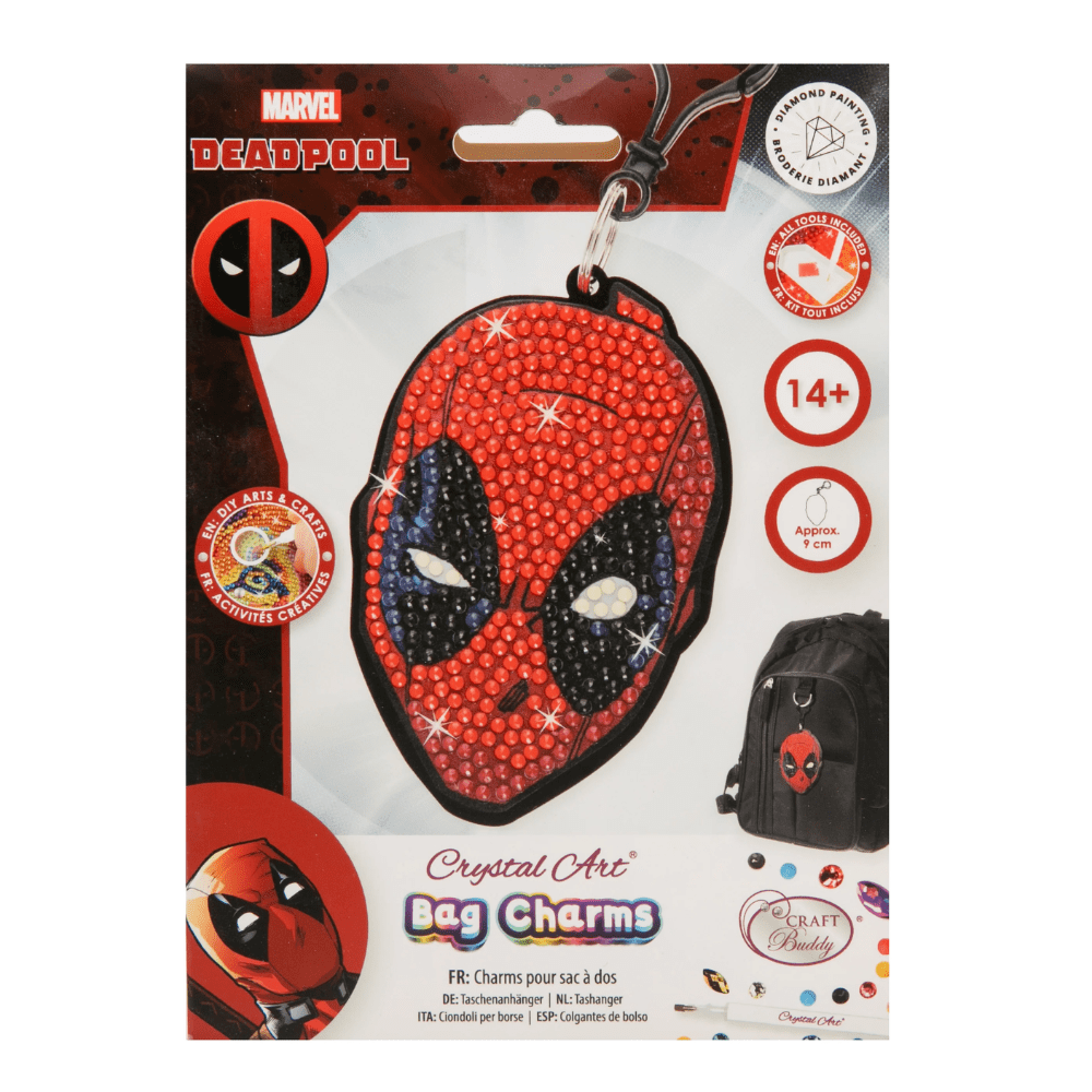 Toys N Tuck:Crystal Art Bag Charms Marvel - Deadpool,Marvel