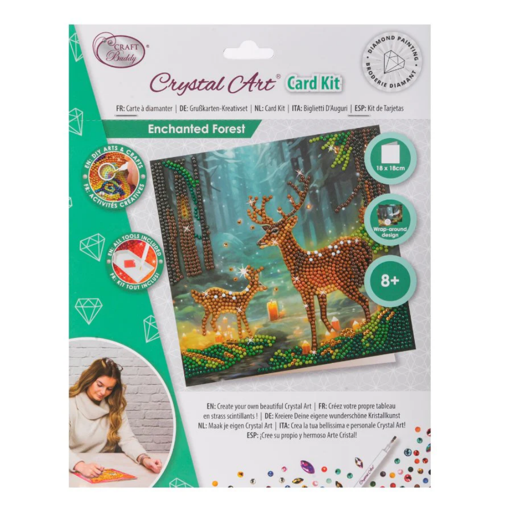 Toys N Tuck:Crystal Art Card Kit - Enchanted Forest,Crystal Art