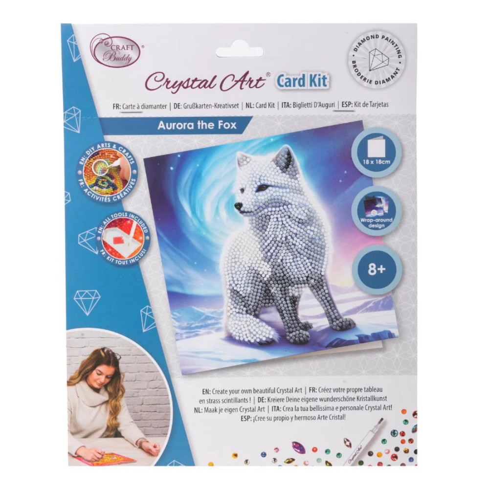 Toys N Tuck:Crystal Art Card Kit - Aurora The Fox,Crystal Art