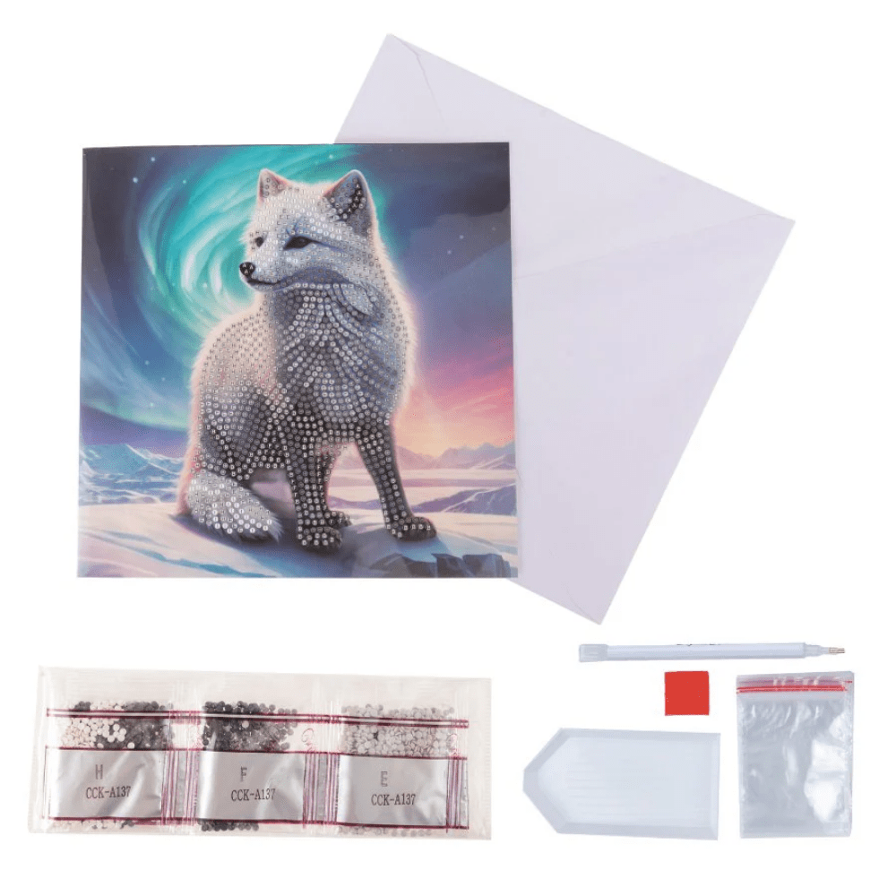 Toys N Tuck:Crystal Art Card Kit - Aurora The Fox,Crystal Art