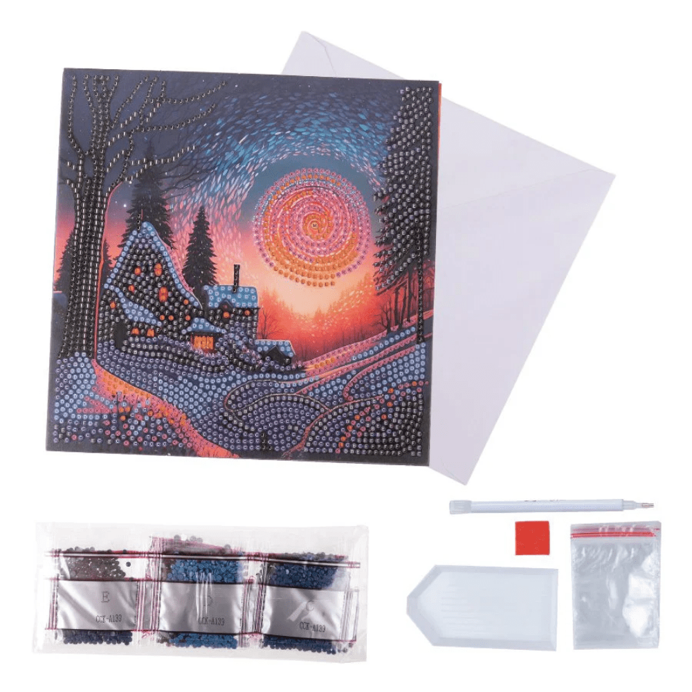 Toys N Tuck:Crystal Art Card Kit - Twilight Glow,Crystal Art