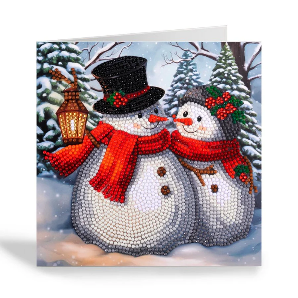 Toys N Tuck:Crystal Art Festive Card Kit - Frosty & Merry,Crystal Art