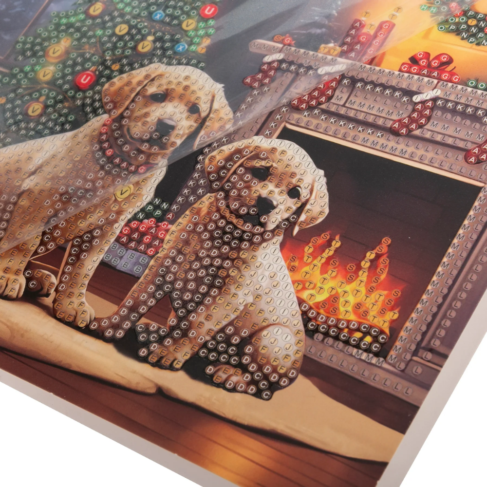 Toys N Tuck:Crystal Art Festive Card Kit - Waiting For Santa,Crystal Art