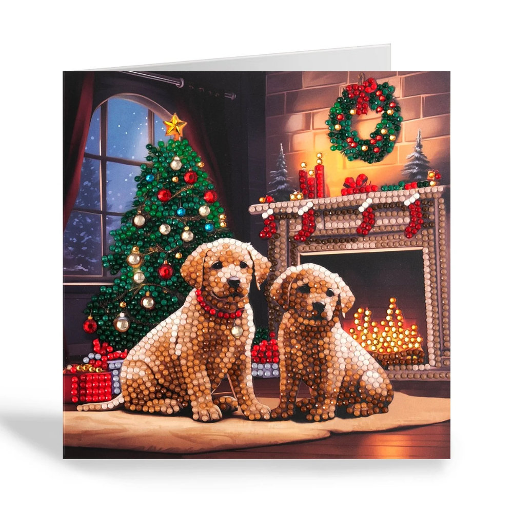 Toys N Tuck:Crystal Art Festive Card Kit - Waiting For Santa,Crystal Art