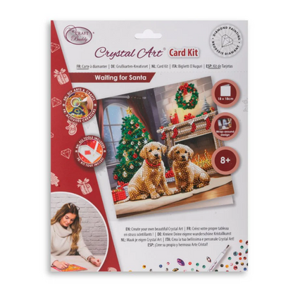 Toys N Tuck:Crystal Art Festive Card Kit - Waiting For Santa,Crystal Art