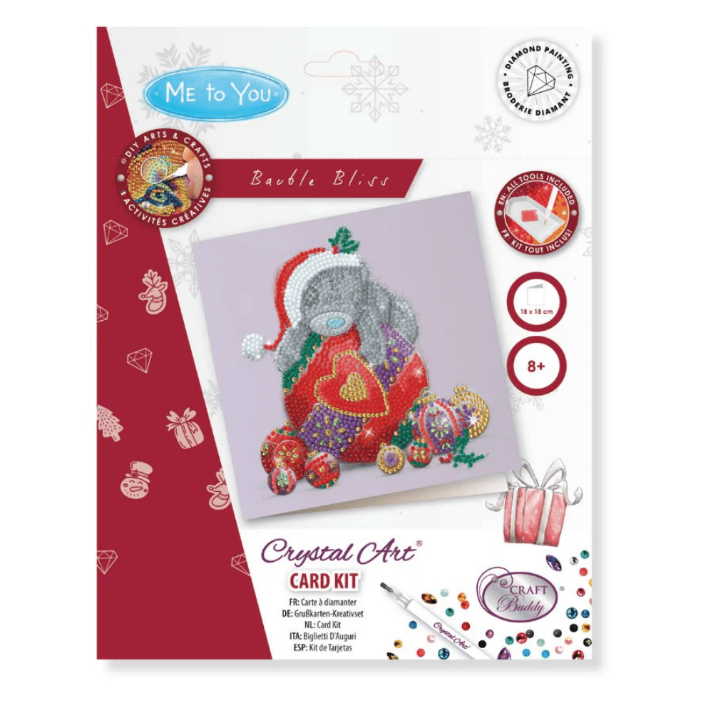 Toys N Tuck:Crystal Art Me To You Festive Card Kit - Bauble Bliss,Crystal Art