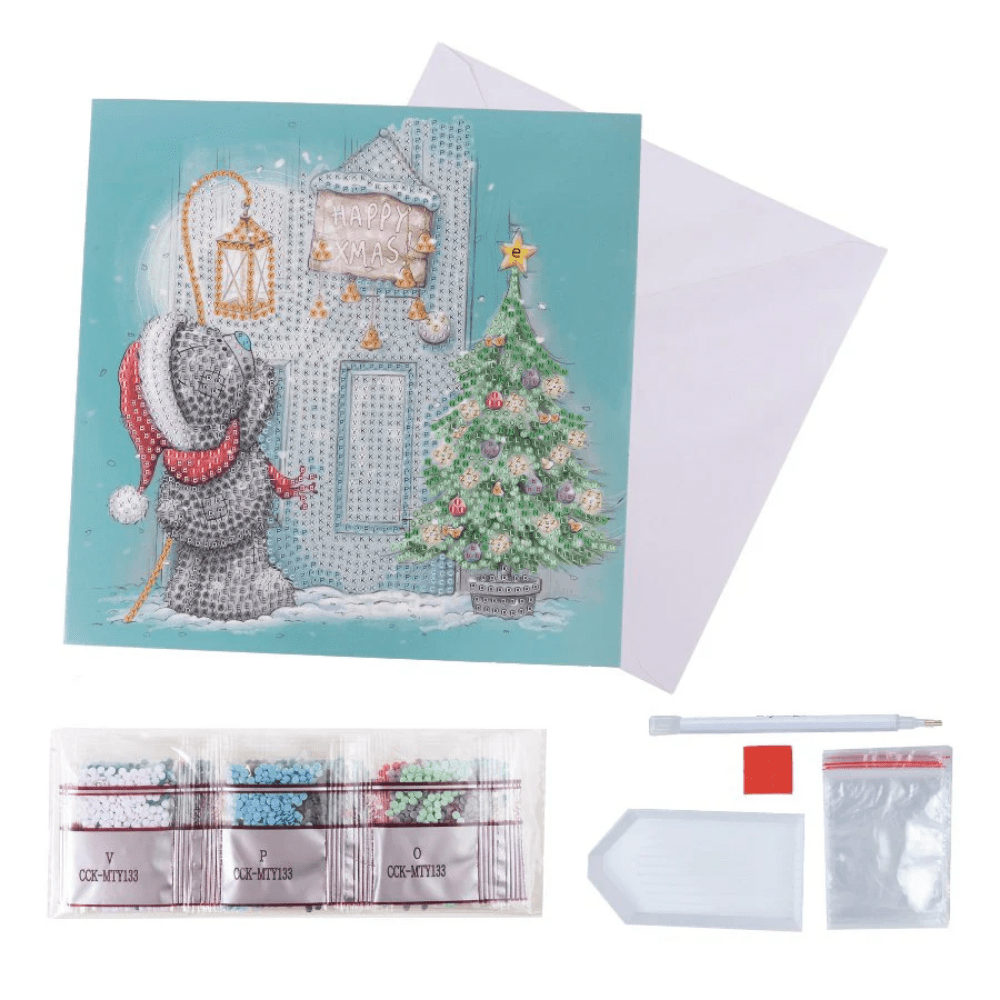 Toys N Tuck:Crystal Art Me To You Festive Card Kit - Happy Xmas!,Crystal Art