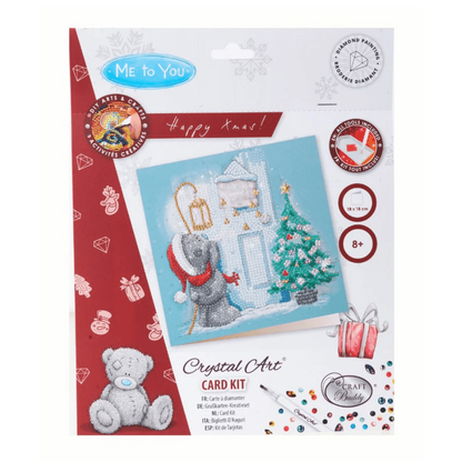 Toys N Tuck:Crystal Art Me To You Festive Card Kit - Happy Xmas!,Crystal Art