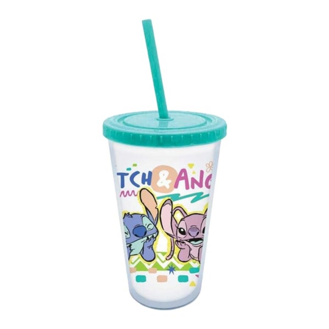 Disney Lilo & Stitch Friends Cup and Straw 450ml