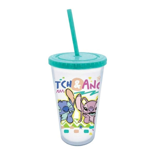 Disney Lilo & Stitch Friends Cup and Straw 450ml